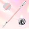 image:imageMakartt Cuticle Trimmer with Cuticle Pusher  Stainless Steel Cuticles Nipper with Dual Spring Ergonomic Handle 7mm Blade amp DualEnded Pusher for Nail Care amp Gel Removal PinkPink Cuticle Pusher