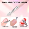 image:imageMakartt Cuticle Trimmer with Cuticle Pusher  Stainless Steel Cuticles Nipper with Dual Spring Ergonomic Handle 7mm Blade amp DualEnded Pusher for Nail Care amp Gel Removal PinkPink Cuticle Pusher