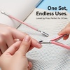 image:imageMakartt Cuticle Trimmer with Cuticle Pusher  Stainless Steel Cuticles Nipper with Dual Spring Ergonomic Handle 7mm Blade amp DualEnded Pusher for Nail Care amp Gel Removal PinkPink