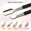 image:imageMakartt Cuticle Trimmer with Cuticle Pusher  Stainless Steel Cuticles Nipper with Dual Spring Ergonomic Handle 7mm Blade amp DualEnded Pusher for Nail Care amp Gel Removal PinkBlack