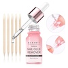 image:imageMakartt HemaFree Nail Glue Remover for Press on Nails Quick Debonder with 5 wooden sticks Easy with a Dropper Updated Formula with Vitamin E Acetonefree for Fake NailsSemicure Stickers 10 ml