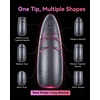image:imageMakartt Medium Sharp Almond Nail Tips Hybrid Almondetto Shape 15 Sizes Clear Full Cover Fake Nails Extension 240PCS Half Matte Soft Gel Tips for DIY Nail Lovers Presson Creators Salon Supplies240 PCSLong Almond