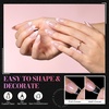 image:imageMakartt Medium Sharp Almond Nail Tips Hybrid Almondetto Shape 15 Sizes Clear Full Cover Fake Nails Extension 240PCS Half Matte Soft Gel Tips for DIY Nail Lovers Presson Creators Salon Supplies240 PCSShort Almond