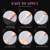 image:imageMakartt Medium Sharp Almond Nail Tips Hybrid Almondetto Shape 15 Sizes Clear Full Cover Fake Nails Extension 240PCS Half Matte Soft Gel Tips for DIY Nail Lovers Presson Creators Salon Supplies240 PCSXXL Coffin