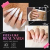 image:imageMakartt Medium Sharp Almond Nail Tips Hybrid Almondetto Shape 15 Sizes Clear Full Cover Fake Nails Extension 240PCS Half Matte Soft Gel Tips for DIY Nail Lovers Presson Creators Salon Supplies240 PCSMedium Stiletto Almond