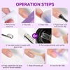 image:imageMakartt Medium Sharp Almond Nail Tips Hybrid Almondetto Shape 15 Sizes Clear Full Cover Fake Nails Extension 240PCS Half Matte Soft Gel Tips for DIY Nail Lovers Presson Creators Salon Supplies15 ML Solid Nail Glue