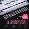 image:imageMakartt Medium Sharp Almond Nail Tips Hybrid Almondetto Shape 15 Sizes Clear Full Cover Fake Nails Extension 240PCS Half Matte Soft Gel Tips for DIY Nail Lovers Presson Creators Salon Supplies240 PCSXL Tapered Square