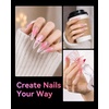 image:imageMakartt Medium Sharp Almond Nail Tips Hybrid Almondetto Shape 15 Sizes Clear Full Cover Fake Nails Extension 240PCS Half Matte Soft Gel Tips for DIY Nail Lovers Presson Creators Salon Supplies240 PCSLong Almond
