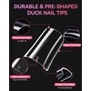 image:imageMakartt Medium Sharp Almond Nail Tips Hybrid Almondetto Shape 15 Sizes Clear Full Cover Fake Nails Extension 240PCS Half Matte Soft Gel Tips for DIY Nail Lovers Presson Creators Salon Supplies240 PCSDuck Nail Tips