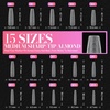 image:imageMakartt Medium Sharp Almond Nail Tips Hybrid Almondetto Shape 15 Sizes Clear Full Cover Fake Nails Extension 240PCS Half Matte Soft Gel Tips for DIY Nail Lovers Presson Creators Salon Supplies240 PCSXXL Coffin