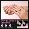 image:imageMakartt Medium Sharp Almond Nail Tips Hybrid Almondetto Shape 15 Sizes Clear Full Cover Fake Nails Extension 240PCS Half Matte Soft Gel Tips for DIY Nail Lovers Presson Creators Salon Supplies240 PCSShort Square