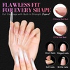 image:imageMakartt Medium Sharp Almond Nail Tips Hybrid Almondetto Shape 15 Sizes Clear Full Cover Fake Nails Extension 240PCS Half Matte Soft Gel Tips for DIY Nail Lovers Presson Creators Salon Supplies240 PCSXL Tapered Square