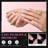 image:imageMakartt Medium Sharp Almond Nail Tips Hybrid Almondetto Shape 15 Sizes Clear Full Cover Fake Nails Extension 240PCS Half Matte Soft Gel Tips for DIY Nail Lovers Presson Creators Salon Supplies240 PCSMedium Almond