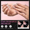 image:imageMakartt Medium Sharp Almond Nail Tips Hybrid Almondetto Shape 15 Sizes Clear Full Cover Fake Nails Extension 240PCS Half Matte Soft Gel Tips for DIY Nail Lovers Presson Creators Salon Supplies240 PCSMedium Coffin
