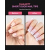 image:imageMakartt Medium Sharp Almond Nail Tips Hybrid Almondetto Shape 15 Sizes Clear Full Cover Fake Nails Extension 240PCS Half Matte Soft Gel Tips for DIY Nail Lovers Presson Creators Salon Supplies240 PCSDuck Nail Tips