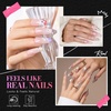 image:imageMakartt Medium Sharp Almond Nail Tips Hybrid Almondetto Shape 15 Sizes Clear Full Cover Fake Nails Extension 240PCS Half Matte Soft Gel Tips for DIY Nail Lovers Presson Creators Salon Supplies240 PCSMedium Coffin