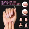 image:imageMakartt Medium Sharp Almond Nail Tips Hybrid Almondetto Shape 15 Sizes Clear Full Cover Fake Nails Extension 240PCS Half Matte Soft Gel Tips for DIY Nail Lovers Presson Creators Salon Supplies240 PCSMedium Coffin