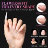 image:imageMakartt Medium Sharp Almond Nail Tips Hybrid Almondetto Shape 15 Sizes Clear Full Cover Fake Nails Extension 240PCS Half Matte Soft Gel Tips for DIY Nail Lovers Presson Creators Salon Supplies240 PCSXXL Coffin