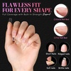image:imageMakartt Medium Sharp Almond Nail Tips Hybrid Almondetto Shape 15 Sizes Clear Full Cover Fake Nails Extension 240PCS Half Matte Soft Gel Tips for DIY Nail Lovers Presson Creators Salon Supplies240 PCSMedium Square