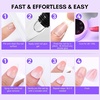 image:imageMakartt Medium Sharp Almond Nail Tips Hybrid Almondetto Shape 15 Sizes Clear Full Cover Fake Nails Extension 240PCS Half Matte Soft Gel Tips for DIY Nail Lovers Presson Creators Salon SuppliesSolid Nail Glue  Remover