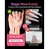 image:imageMakartt Medium Sharp Almond Nail Tips Hybrid Almondetto Shape 15 Sizes Clear Full Cover Fake Nails Extension 240PCS Half Matte Soft Gel Tips for DIY Nail Lovers Presson Creators Salon Supplies240 PCSLong Almond