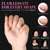 image:imageMakartt Medium Sharp Almond Nail Tips Hybrid Almondetto Shape 15 Sizes Clear Full Cover Fake Nails Extension 240PCS Half Matte Soft Gel Tips for DIY Nail Lovers Presson Creators Salon Supplies240 PCSMedium Almond