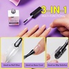 image:imageMakartt Medium Sharp Almond Nail Tips Hybrid Almondetto Shape 15 Sizes Clear Full Cover Fake Nails Extension 240PCS Half Matte Soft Gel Tips for DIY Nail Lovers Presson Creators Salon SuppliesUV Nail Glue