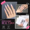 image:imageMakartt Medium Sharp Almond Nail Tips Hybrid Almondetto Shape 15 Sizes Clear Full Cover Fake Nails Extension 240PCS Half Matte Soft Gel Tips for DIY Nail Lovers Presson Creators Salon Supplies240 PCSMedium Square