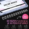 image:imageMakartt Medium Sharp Almond Nail Tips Hybrid Almondetto Shape 15 Sizes Clear Full Cover Fake Nails Extension 240PCS Half Matte Soft Gel Tips for DIY Nail Lovers Presson Creators Salon Supplies240 PCSMedium Square