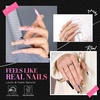 image:imageMakartt Medium Sharp Almond Nail Tips Hybrid Almondetto Shape 15 Sizes Clear Full Cover Fake Nails Extension 240PCS Half Matte Soft Gel Tips for DIY Nail Lovers Presson Creators Salon Supplies240 PCSXL Tapered Square
