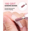 image:imageMakartt Nail Drill Bits Sanding Bands  100 Pcs 180240 Grit File Set with 31mm Mini Mandrel for Acrylic Gel Manicure and Pedicure Pink180 Grit