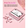 image:imageMakartt Nail Drill Bits Sanding Bands  100 Pcs 180240 Grit File Set with 31mm Mini Mandrel for Acrylic Gel Manicure and Pedicure Pink180240 Grit