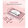 image:imageMakartt Nail Drill Bits Sanding Bands  100 Pcs 180240 Grit File Set with 31mm Mini Mandrel for Acrylic Gel Manicure and Pedicure Pink240 Grit