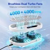 image:imageMakartt Nail Dust Collector  4000RPM Professional Dust Collector Nail Tech Dual Turbo Fan Brushless 360 Suction Acrylic Nail Polishing Manicure For Nail Salon amp Home 30Pcs Filter Paperamp BrushWhite