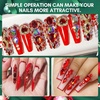 image:imageMakartt Red Flatback Rhinestones for Nails MultiSize Round Glass Gems  Red flatback glass rhinestones in mixed round sizes for nail art makeup crafts and accessory decorationA9 Nail Decoration Red Rhinestone