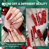 image:imageMakartt Red Flatback Rhinestones for Nails MultiSize Round Glass Gems  Red flatback glass rhinestones in mixed round sizes for nail art makeup crafts and accessory decorationA9 Nail Decoration Red Rhinestone