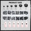 image:imageMakartt Red Flatback Rhinestones for Nails MultiSize Round Glass Gems  Red flatback glass rhinestones in mixed round sizes for nail art makeup crafts and accessory decorationA8 Nail Decoration Black Rhinestone