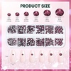 image:imageMakartt Red Flatback Rhinestones for Nails MultiSize Round Glass Gems  Red flatback glass rhinestones in mixed round sizes for nail art makeup crafts and accessory decorationA11 Nail Decoration Dark Purple Rhinestone