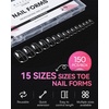 image:imageMakartt Sandwich Dual Nail Forms Extra Long Coffin Molds for Gel Nails Extension 280Pcs 14 Sizes for Builder Poly Nail or Acrylic System Reusable Easy and Quick Home Salon Manicure DIY SquareSquare Toe Dual Forms 150 Pcs
