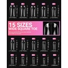 image:imageMakartt Sandwich Dual Nail Forms Extra Long Coffin Molds for Gel Nails Extension 280Pcs 14 Sizes for Builder Poly Nail or Acrylic System Reusable Easy and Quick Home Salon Manicure DIY SquareSquare Toe Dual Forms 150 Pcs