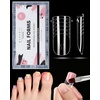 image:imageMakartt Sandwich Dual Nail Forms Extra Long Coffin Molds for Gel Nails Extension 280Pcs 14 Sizes for Builder Poly Nail or Acrylic System Reusable Easy and Quick Home Salon Manicure DIY SquareWide Toe Dual Forms 150 Pcs