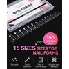 image:imageMakartt Sandwich Dual Nail Forms Extra Long Coffin Molds for Gel Nails Extension 280Pcs 14 Sizes for Builder Poly Nail or Acrylic System Reusable Easy and Quick Home Salon Manicure DIY SquareWide Toe Dual Forms 150 Pcs