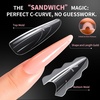 image:imageMakartt Sandwich Dual Nail Forms Extra Long Coffin Molds for Gel Nails Extension 280Pcs 14 Sizes for Builder Poly Nail or Acrylic System Reusable Easy and Quick Home Salon Manicure DIY SquareLong Almond 280 Pcs