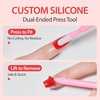 image:imageMakartt Semi Cured Gel Nail Strips Kit 2 Packs  Real Gel HEMA amp TPO Free 16 Sizes AntiLift Fit UV Light Required Salon Quality Long Lasting Includes DualEnded Tool amp Prep Kit Crystal ClearClassic Red Hf
