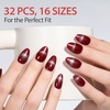 image:imageMakartt Semi Cured Gel Nail Strips Kit 2 Packs  Real Gel HEMA amp TPO Free 16 Sizes AntiLift Fit UV Light Required Salon Quality Long Lasting Includes DualEnded Tool amp Prep Kit Crystal ClearVelvet Red Cat Eye