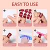 image:imageMakartt Semi Cured Gel Nail Strips Kit 2 Packs  Real Gel HEMA amp TPO Free 16 Sizes AntiLift Fit UV Light Required Salon Quality Long Lasting Includes DualEnded Tool amp Prep Kit Crystal ClearDark Red Hf