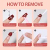 image:imageMakartt Semi Cured Gel Nail Strips Kit 2 Packs  Real Gel HEMA amp TPO Free 16 Sizes AntiLift Fit UV Light Required Salon Quality Long Lasting Includes DualEnded Tool amp Prep Kit Crystal ClearDeep Burgundy