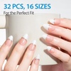 image:imageMakartt Semi Cured Gel Nail Strips Kit 2 Packs  Real Gel HEMA amp TPO Free 16 Sizes AntiLift Fit UV Light Required Salon Quality Long Lasting Includes DualEnded Tool amp Prep Kit Crystal ClearWhite French Tip