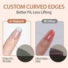 image:imageMakartt Semi Cured Gel Nail Strips Kit 2 Packs  Real Gel HEMA amp TPO Free 16 Sizes AntiLift Fit UV Light Required Salon Quality Long Lasting Includes DualEnded Tool amp Prep Kit Crystal ClearNude Sparkle Chic