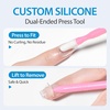 image:imageMakartt Semi Cured Gel Nail Strips Kit 2 Packs  Real Gel HEMA amp TPO Free 16 Sizes AntiLift Fit UV Light Required Salon Quality Long Lasting Includes DualEnded Tool amp Prep Kit Crystal ClearCrystal Clear